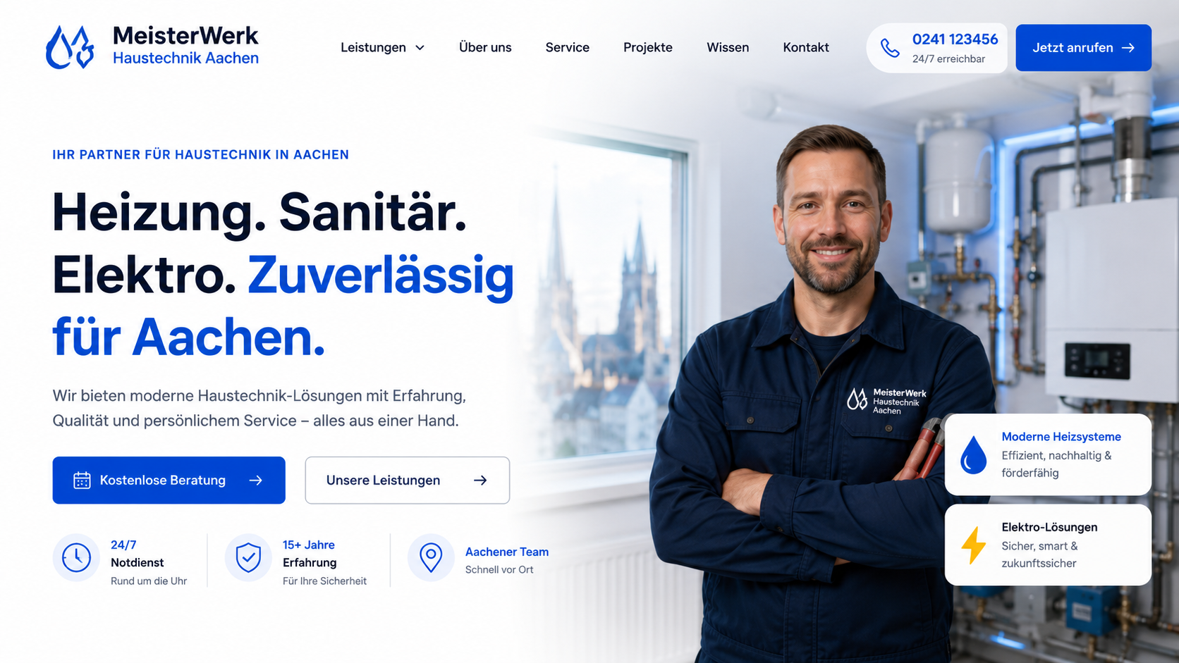 Haustechnik-Website Vorschau