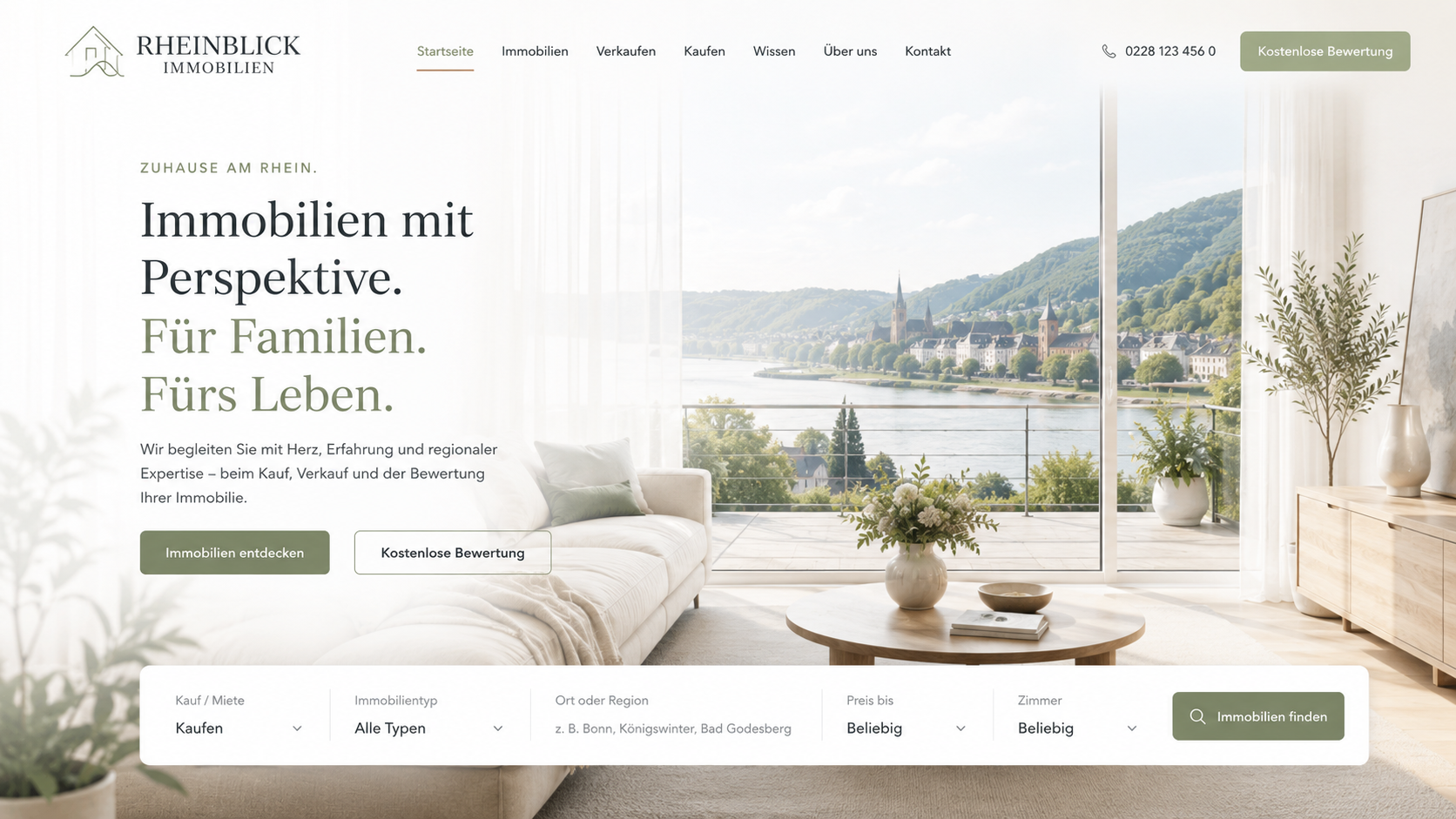 Immobilienmakler-Website Vorschau