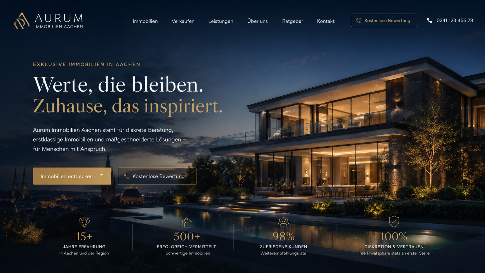 Premium-Immobilien-Website Vorschau